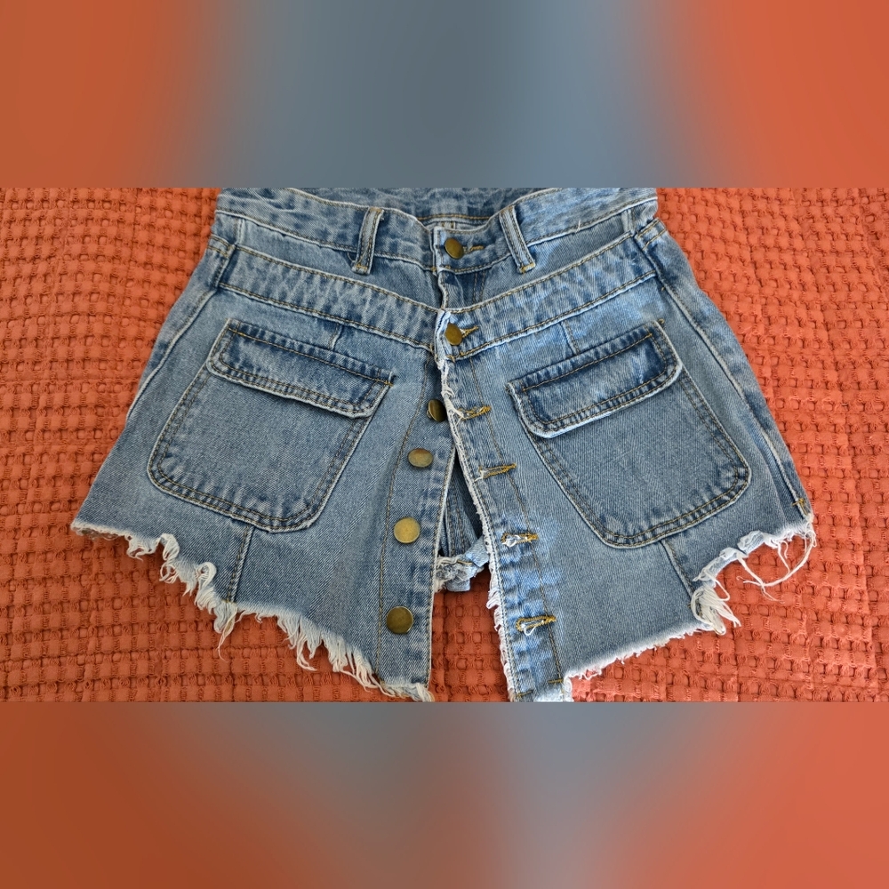 Denim skort